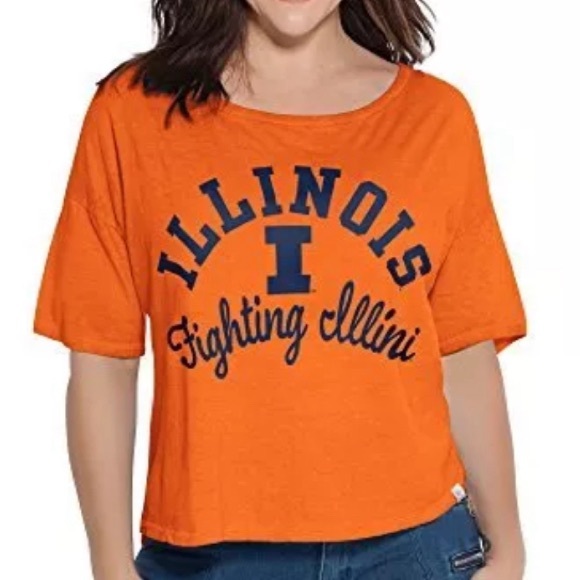NWT [Touch by Alyssa Milano] Illinois Illini Reversible T-Shirt Women’s Sz Small - Picture 4 of 10
